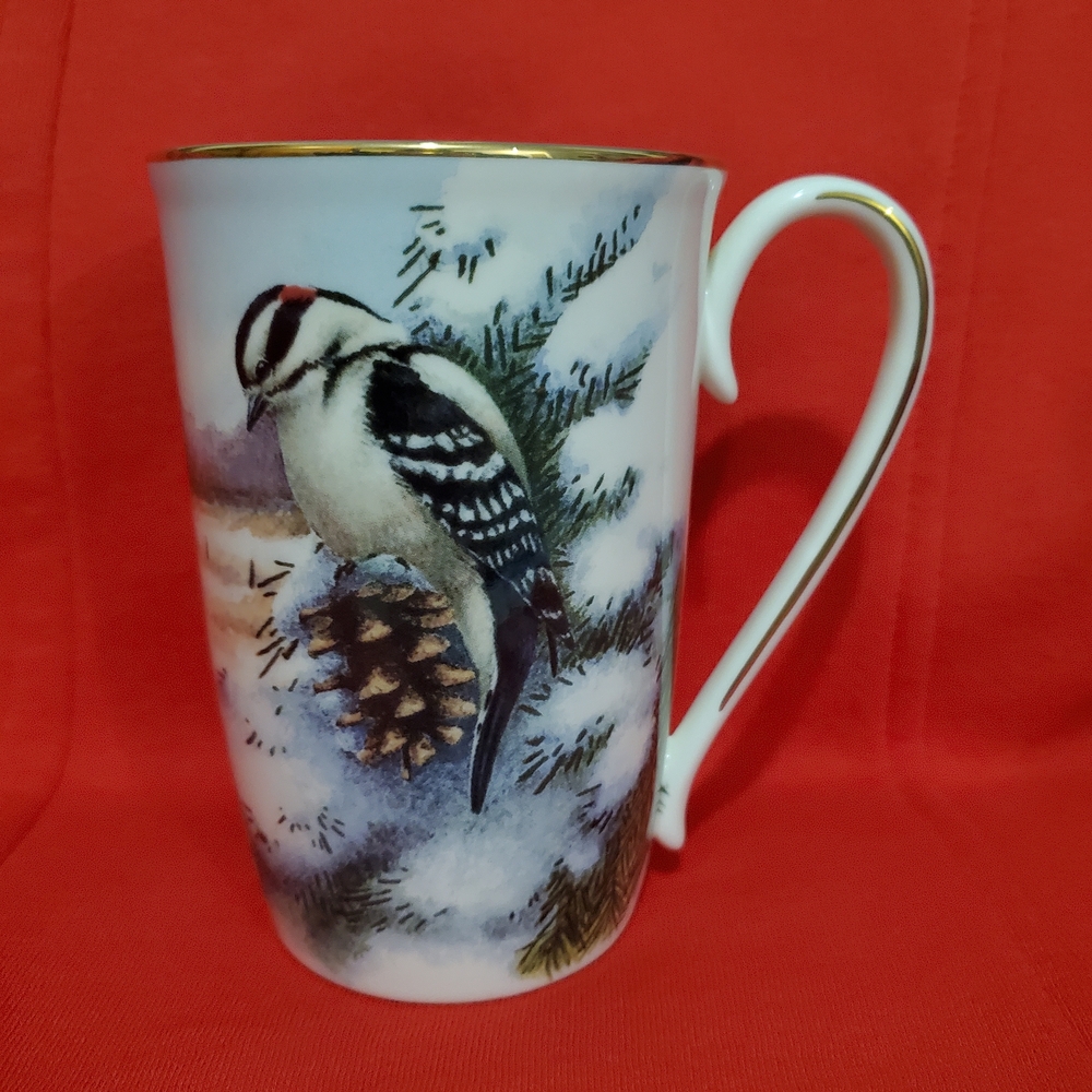 Lenox Winter Bird Mug with Gold Accent